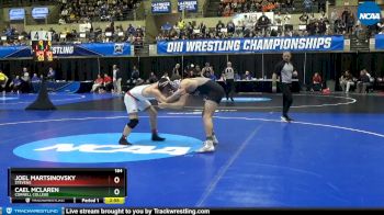 184 lbs Prelim Round 1 - Joel Martsinovsky, Stevens vs Cael Mclaren, Cornell College