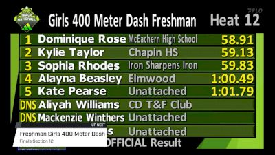 Nebraska State Champion Jaiya Patillo Wins adidas Track Nationals 400m In 55.24