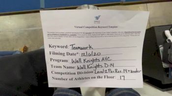 Wall Township AYC - Wall Knights Division 14 [Level 2 L2 Performance Recreation - 14 and Younger (AFF)] Varsity All Star Virtual Competition Series: Event VII