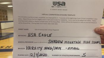 Shadow Mountain High School [Varsity Song/Pom Intermediate] 2020 USA Arizona & Utah Virtual Regional