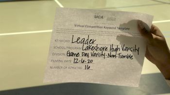 Lakeshore High School [Game Day Varsity - Non-Tumble] 2020 UCA Louisiana Virtual Regional
