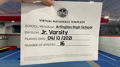 Arlington High School [Junior Varsity Virtual Finals] 2021 UCA National High School Cheerleading Championship