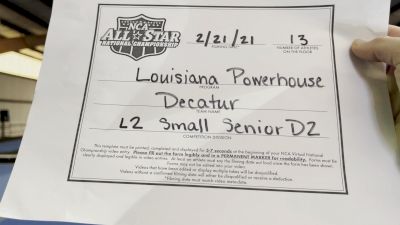 Louisiana Powerhouse - Decatur [L2 Senior - D2 - Small] 2021 NCA All-Star Virtual National Championship