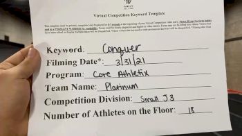 Core Athletix - Platinum [L3 Junior - Small] 2021 Varsity All Star Winter Virtual Competition Series: Event V