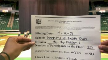 University of North Texas [Hip Hop Division I Virtual Finals] 2021 NCA & NDA Collegiate Cheer & Dance Championship