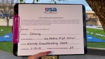 La Habra High School [Crowdleader] 2021 USA Virtual Spirit Regional #1