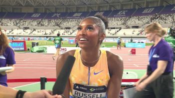 Masai Russell Clocks a 12.25 Meeting Record And World Lead in Shanghai