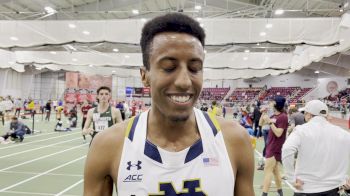 Notre Dame's Yared Nuguse After Breaking The NCAA 3K Record