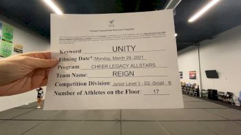 Cheer Legacy Allstars - Reign [L3 Junior - D2 - Small] 2021 Mid Atlantic Virtual Championship