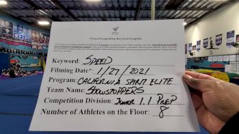 California Spirit Elite - Showstoppers [L1.1 Junior - PREP - Non-Building] 2021 Varsity All Star Winter Virtual Competition Series: Event I