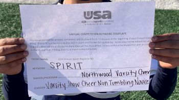 Northwood High School [Large Varsity Show Cheer Non-Tumbling Novice (17-20)] 2021 USA Virtual Spirit Regional #3