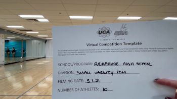 Arapahoe High School [Small Varsity - Pom] 2021 UDA West Spring Virtual Dance Challenge