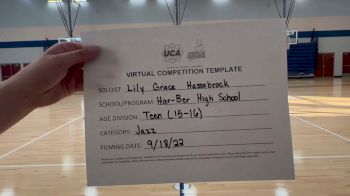 Har-Ber High School - Lily Grace [Teen - Solo - Jazz] 2022 UDA Virtual Solo Showdown