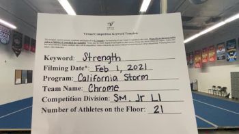 California Storm - Chrome [L1 Junior - Small] 2021 Varsity All Star Winter Virtual Competition Series: Event II