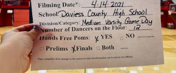Daviess County High School [Virtual Game Day Medium Varsity Finals] 2021 NDA National Championship
