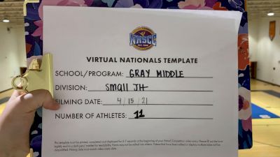 Gray Middle School [Virtual Junior High Finals] 2021 UCA National High School Cheerleading Championship