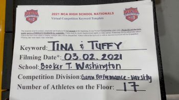 Booker T Washington High School [Novice Varsity Game Performance] 2021 NCA High School Nationals