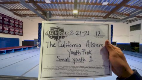 The California All Stars - Youth Pink [L1 Youth - Small - B] 2021 NCA All-Star Virtual National Championship