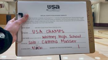Whitney High School [Open - Solo] 2021 USA Virtual West Coast Dance Championships