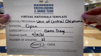 University of Central Oklahoma [Virtual Open Game Day - Dance Semi Finals] 2021 UCA & UDA College Cheerleading & Dance Team National Championship