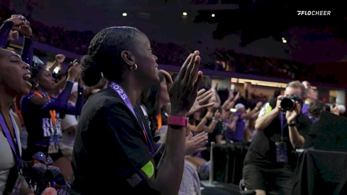 Jasmine Moore Reacts to Spirit of Texas A-Team's Routine