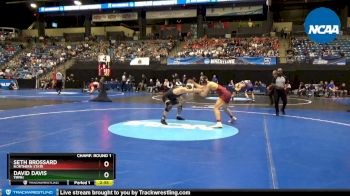 174 lbs Prelim Round 1 - David Davis, Tiffin vs Seth Brossard, Northern State
