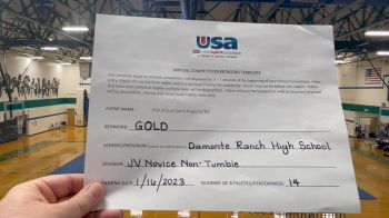 Damonte Ranch High School [Junior Varsity Show Cheer Non Tumbling Novice] 2023 USA Virtual Spirit Regional II