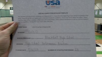 Blackfoot High School [High School - Performance Routine] 2023 USA Virtual Spirit Regional II
