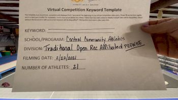 Central Community Athletics [Traditional Open Rec Affiliated 8U] 2021 UCA February Virtual Challenge
