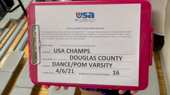 Douglas County High School [Dance/Pom Varsity] 2021 USA Virtual West Coast Dance Championships