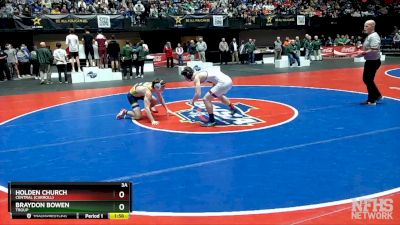 4A-144 lbs 1st Place Match - Holden Church (Central Carroll) vs  Brayden Bowen (Troup)