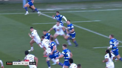 Santiago Carreras with a Long Try vs Exeter Chiefs