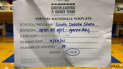 South Dakota State University [Open All Girl Game Day Virtual Finals] 2021 UCA & UDA College Cheerleading & Dance Team National Championship
