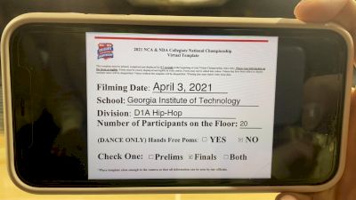 Georgia Tech [Hip Hop Division I Virtual Finals] 2021 NCA & NDA Collegiate Cheer & Dance Championship