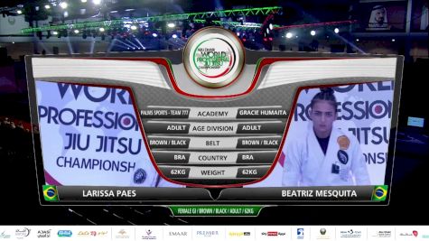 Beatriz Mesquita vs Larissa Paes 2020 Abu Dhabi World Pro