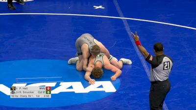 165 lb R32, Peyton Hall, West Virginia vs Riley Smucker, Cleveland State