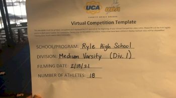 Ryle High School [Medium Varsity] 2021 UCA February Virtual Challenge