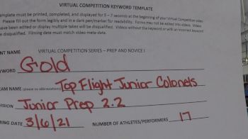 Top Flight All Stars [L2.2 Junior - PREP] 2021 Varsity Virtual Competition Series - Prep & Novice I