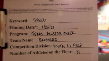 Texas Allstar Cheer and Dance - Blizzard [L1.1 Youth - PREP - D2] 2021 Varsity All Star Winter Virtual Competition Series: Event I