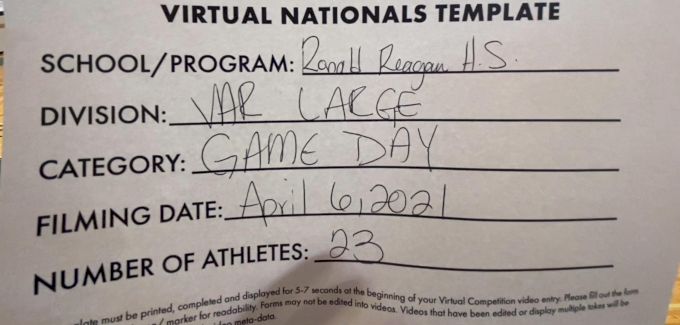 Ronald Reagan High School [Virtual Large Varsity - Game Day Semi Finals