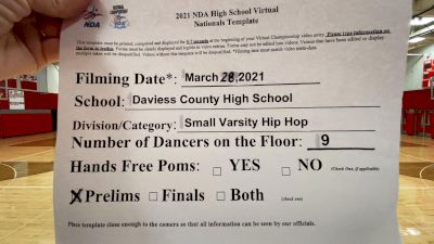 Daviess County High School [Virtual Small Varsity - Hip Hop Prelims] 2021 NDA High School National Championship
