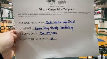 South Walton High School [Game Day - Varsity Non Building] 2022 UCA & UDA December Virtual Regional