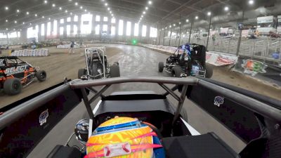 On-Board: Kyle Larson Wins Stock Non-Wing Heat Race In Photo Finish