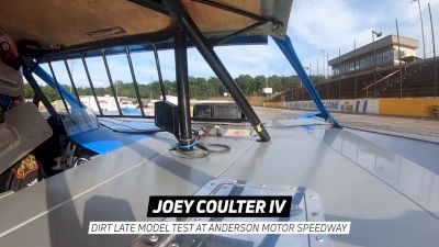 On-Board: Joey Coulter Tests Dirt Late Model On Pavement At Anderson Motor Speedway