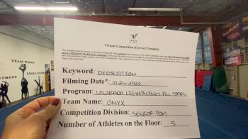 Colorado Lightning Athletics - Onyx [Senior Pom] Varsity All Star Virtual Competition Series: Event II