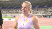 Jessica Schilder puts 21.09m - the furthest by any woman in over 15 years