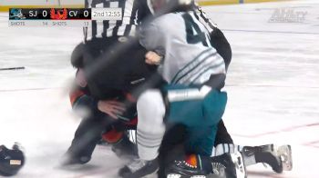 Seattle Kraken Prospect Nathan Villeneuve Takes On AHL Veteran Scott Sabourin In His First Pro Game