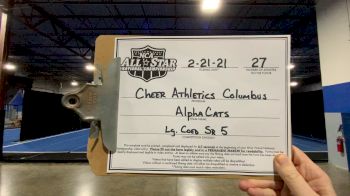 Cheer Athletics - Columbus - AlphaCats [L5 Senior Coed - Large] 2021 NCA All-Star Virtual National Championship
