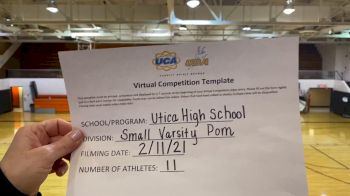 Utica High School [Small Varsity - Pom] 2021 UDA Spirit of the Midwest Virtual Challenge