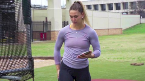 Valarie Allman Works On Upper & Lower Body Symmetry In Discus